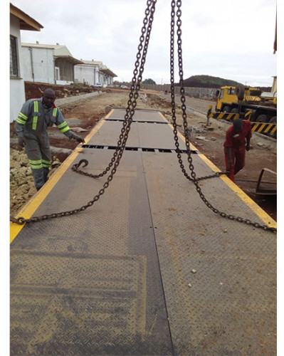 Weighbridge Installation Weighbridge installation at Tatu City
